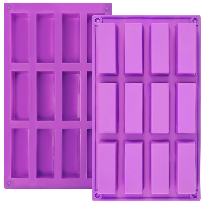 Tray Mold Rectangle - 12 Kavite Dikdörtgen Karamel Şeker Silikon