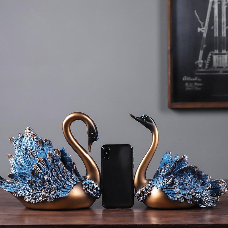 Resin Art Wedding Gift - Ev dekorasyon aksesuarları bir çift kuğu