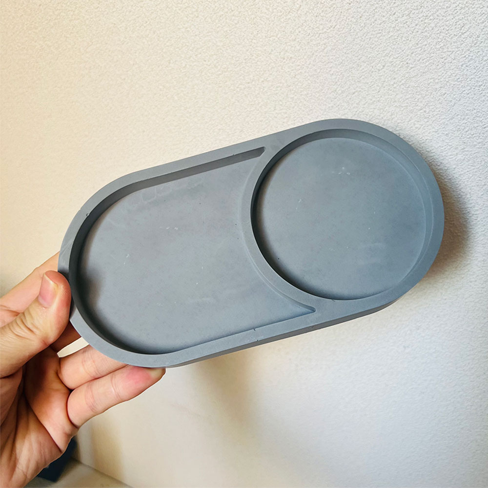 Tray Mold Rectangle - Oval Depolama Tepsisi Beton Kalıp Ivır