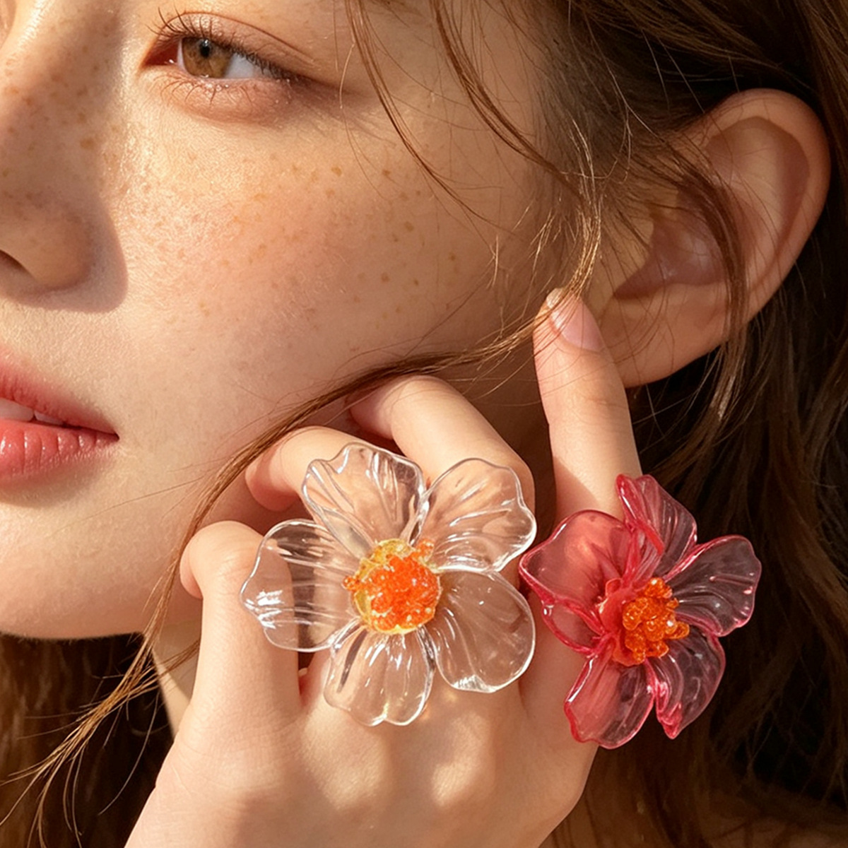 Resin Art Ring - Kadınlar ve Kızlar için Tatlı, Sevimli,