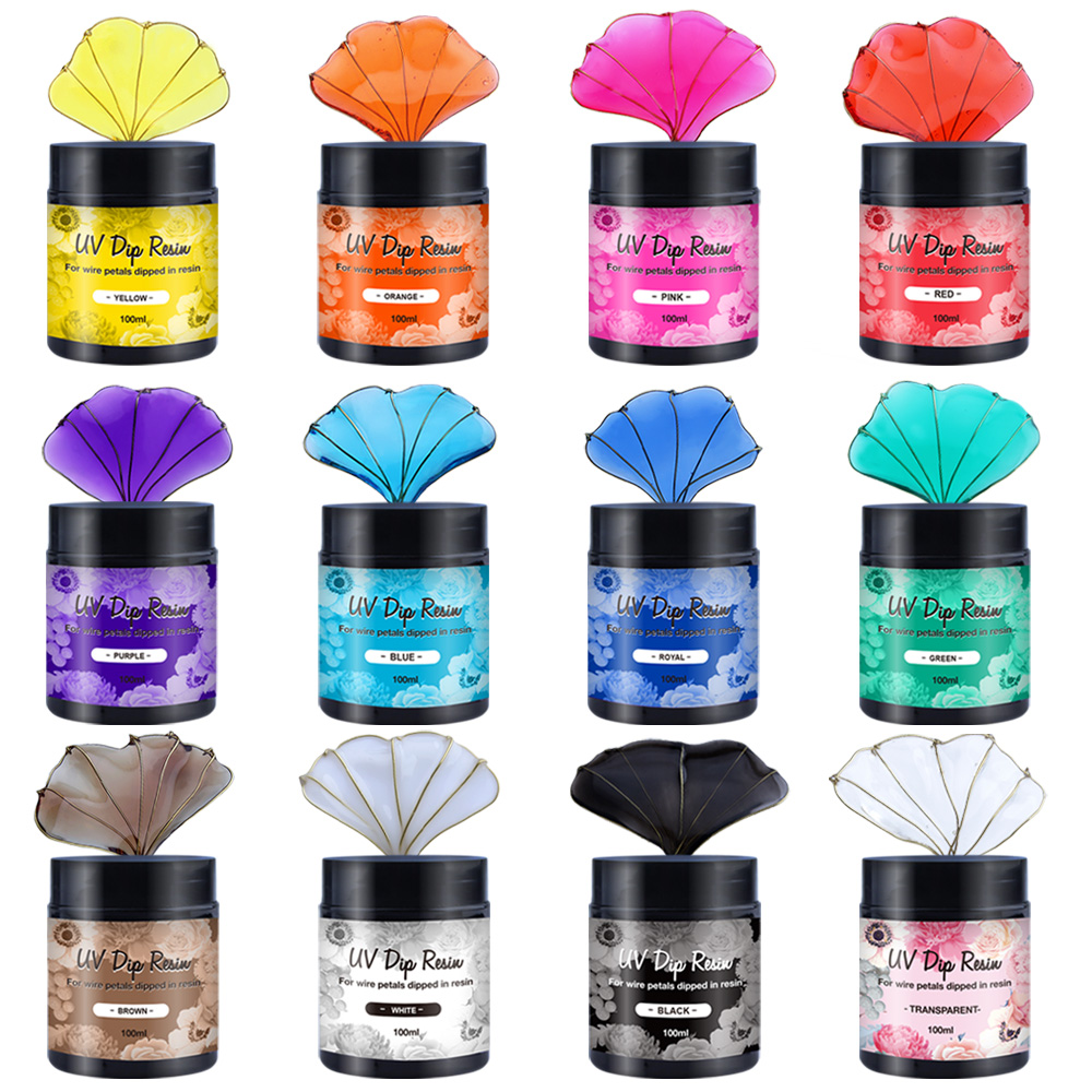 Resin Art Glue - 12 Renkli UV Daldırma Reçinesi (Tel