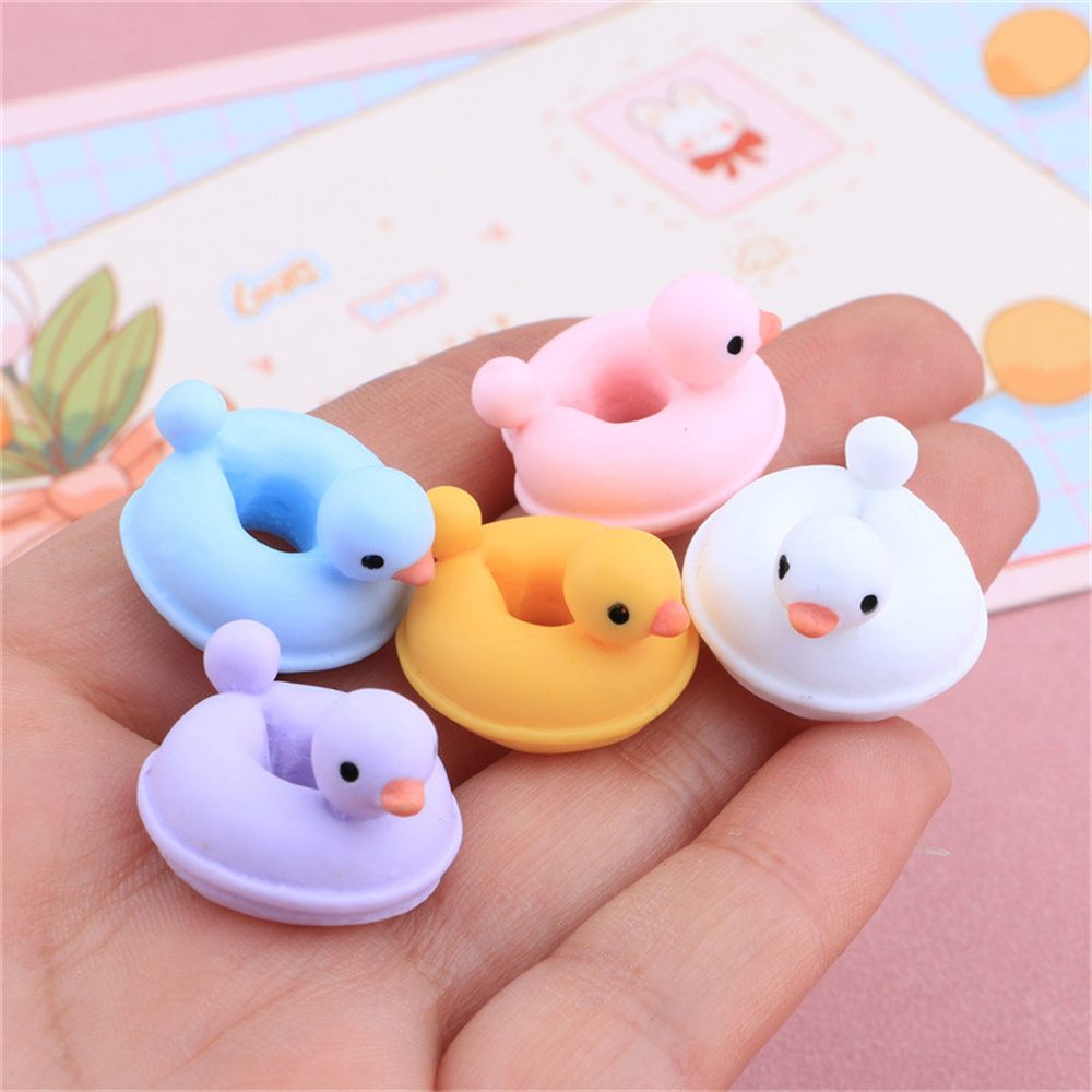 Resin Art Ring - 20 adet karikatür ördek yüzme simidi