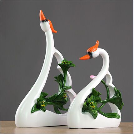 Resin Art Wedding Gift - Çiftler kuğu severler sanat dekorasyon reçine