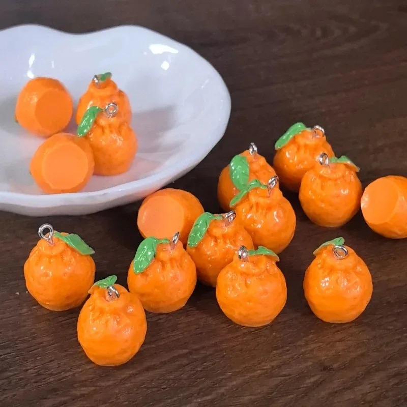 Resin Art Craft - 10 adet 3D Simülasyon Dekopon Mandalina