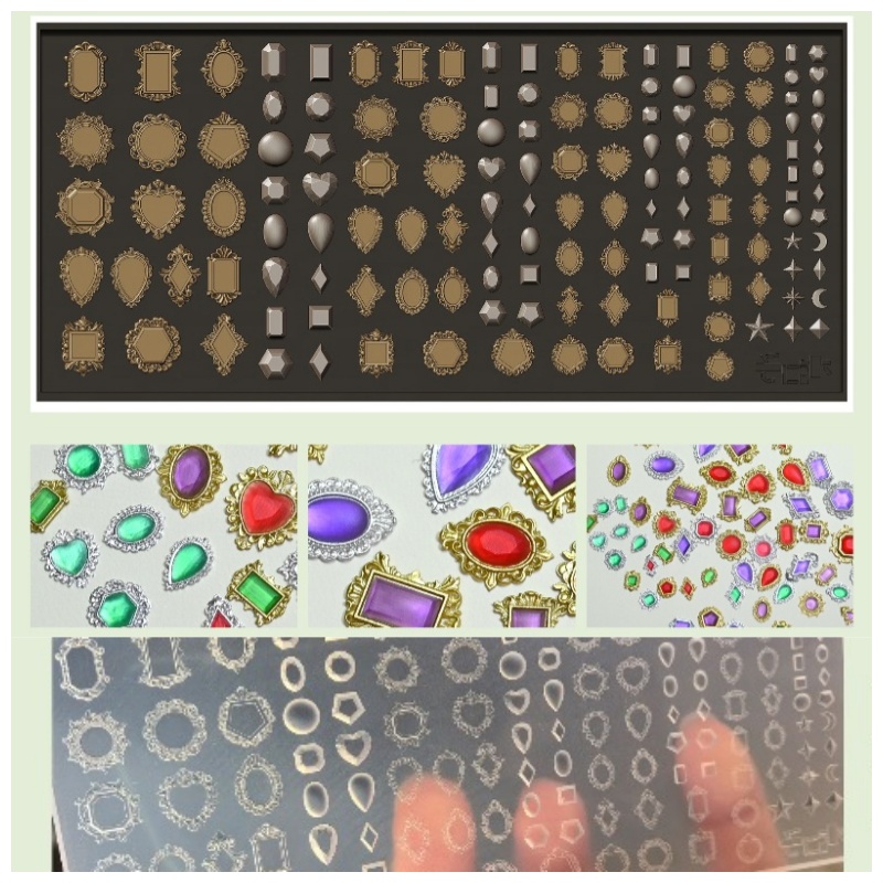 Bezels Pendant Resin - Değerli Taş Kolye Silikon Kalıbı Çok