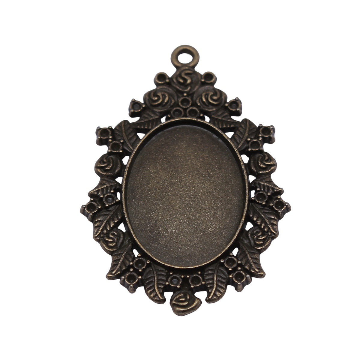 Bezels Pendant Resin - 18x25mm Çerçeve Tepsisi Ayarlı Alaşımlı Baykuş