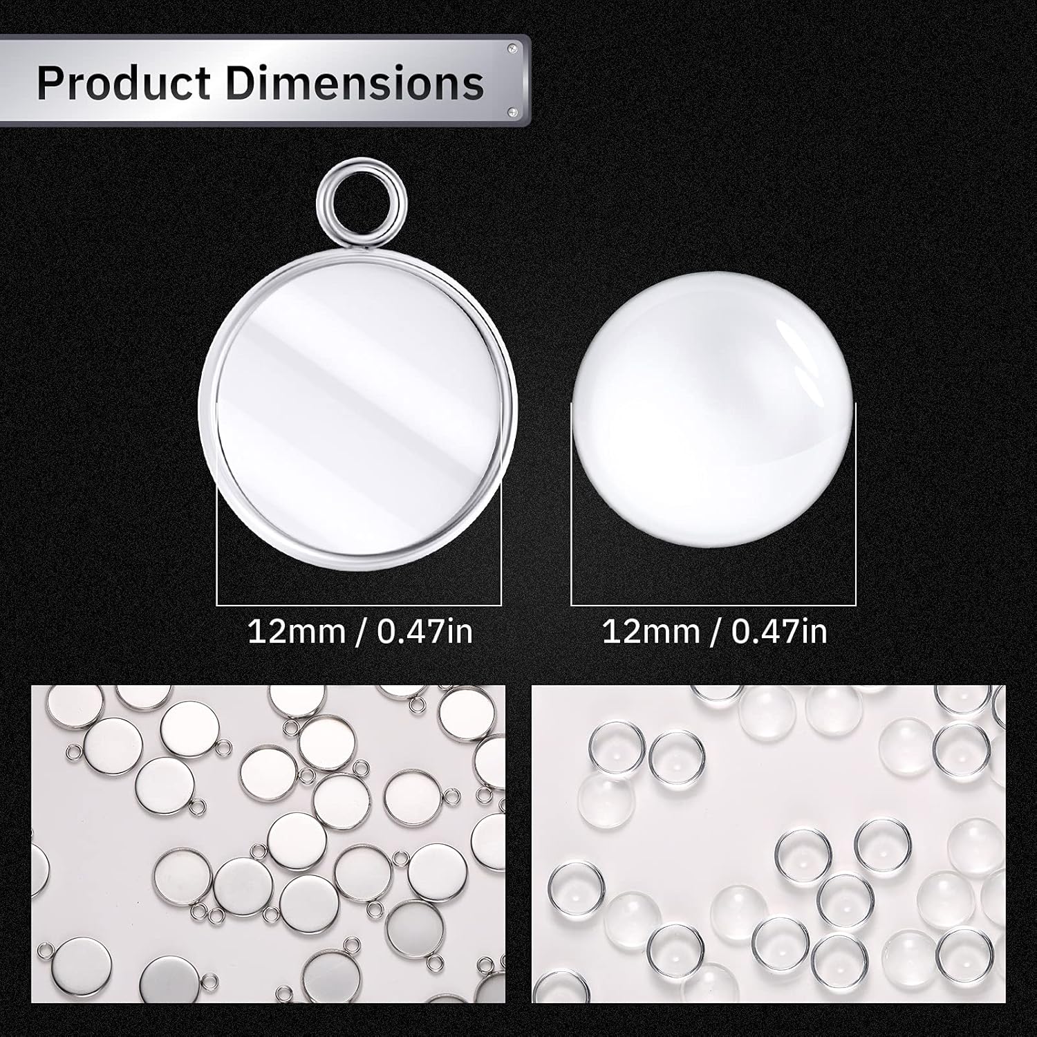 20 adet paslanmaz çelik yuvarl - Bezels Pendant Resin incelemesi ve fiyatı