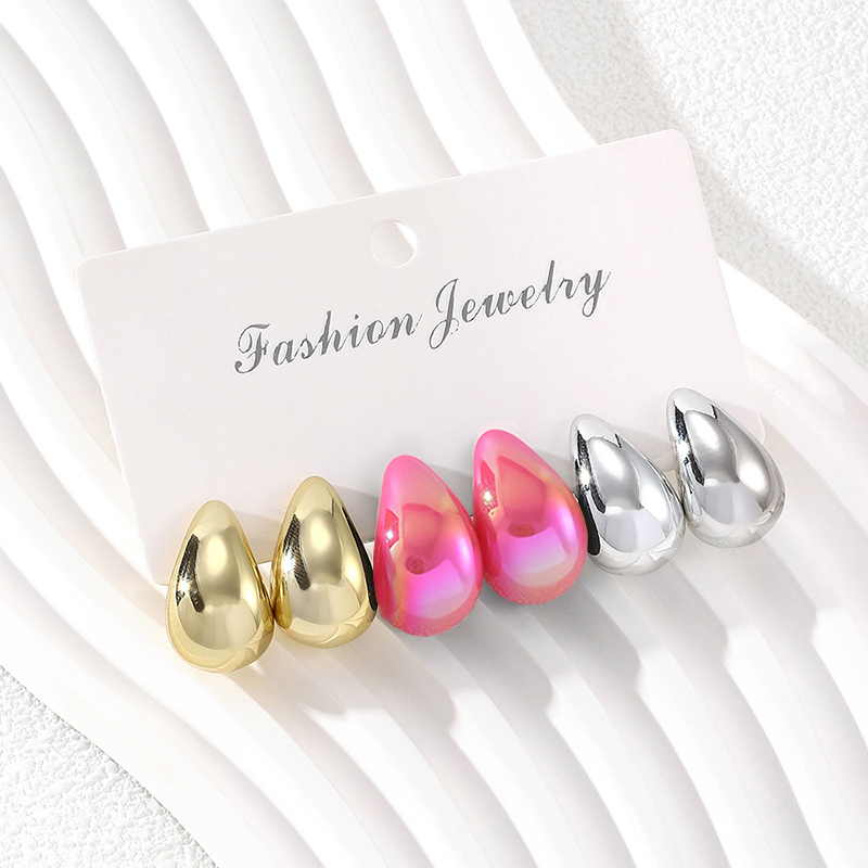 3 Pairs Moda Reçine Damla Küpe - Resin Art Ring incelemesi ve fiyatı