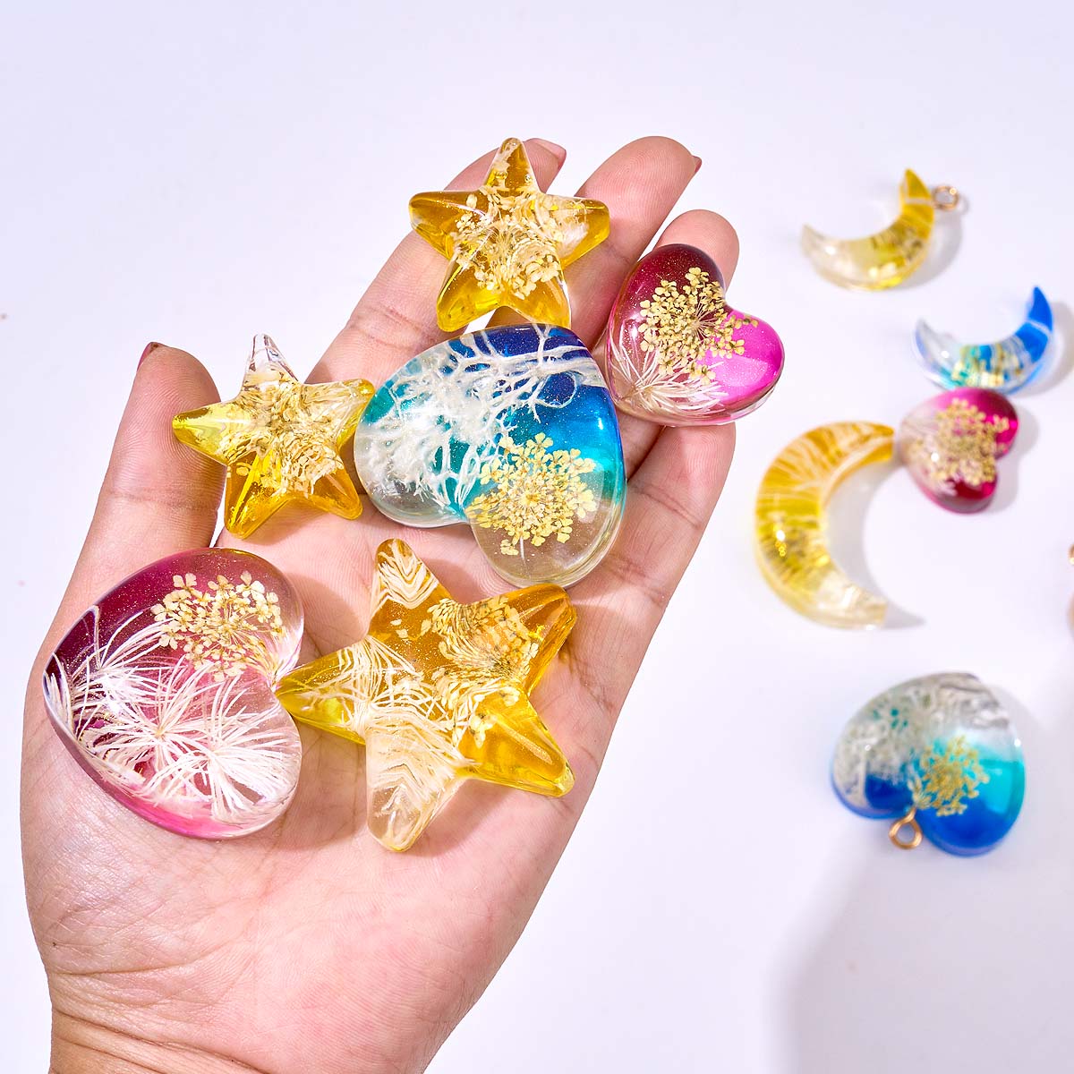 Kalp Yıldız Ay Kolye silikon k - Resin Art Glue incelemesi ve fiyatı