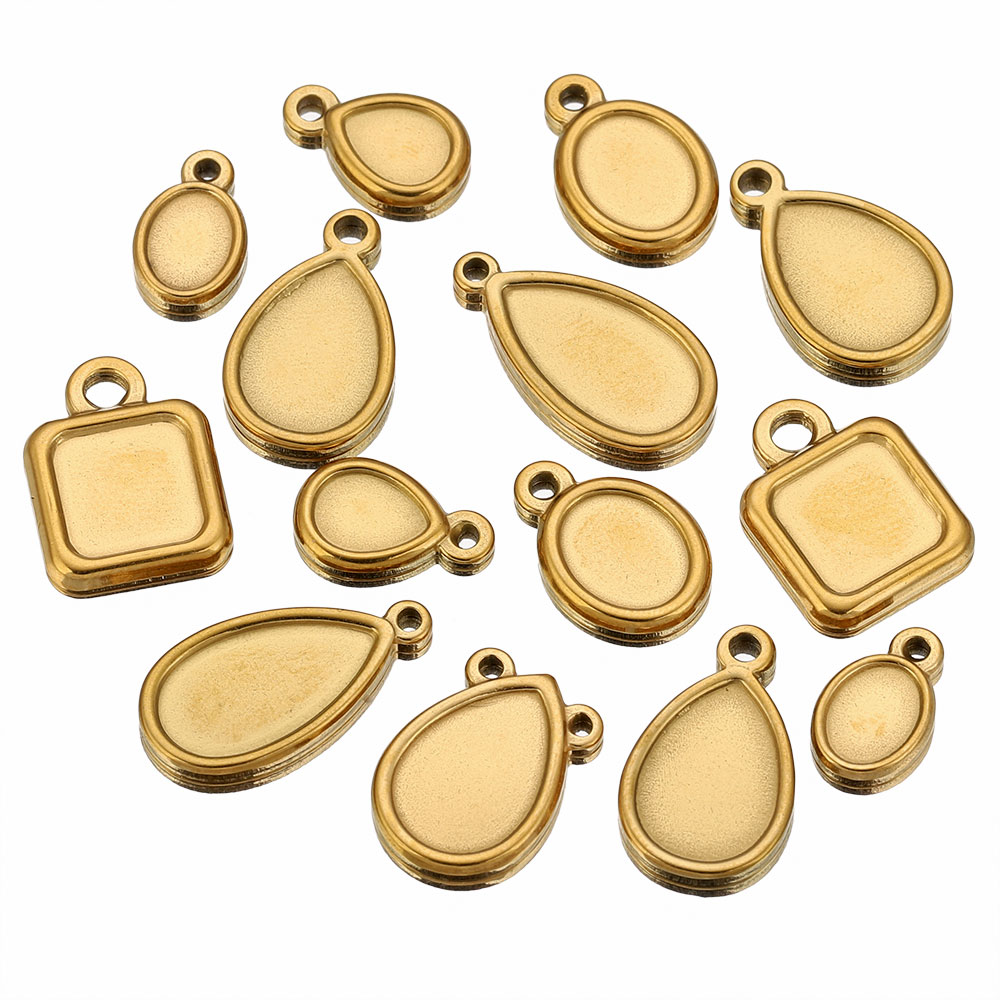 5 adet Paslanmaz Çelik Kare Da - Bezels Pendant Resin incelemesi ve fiyatı