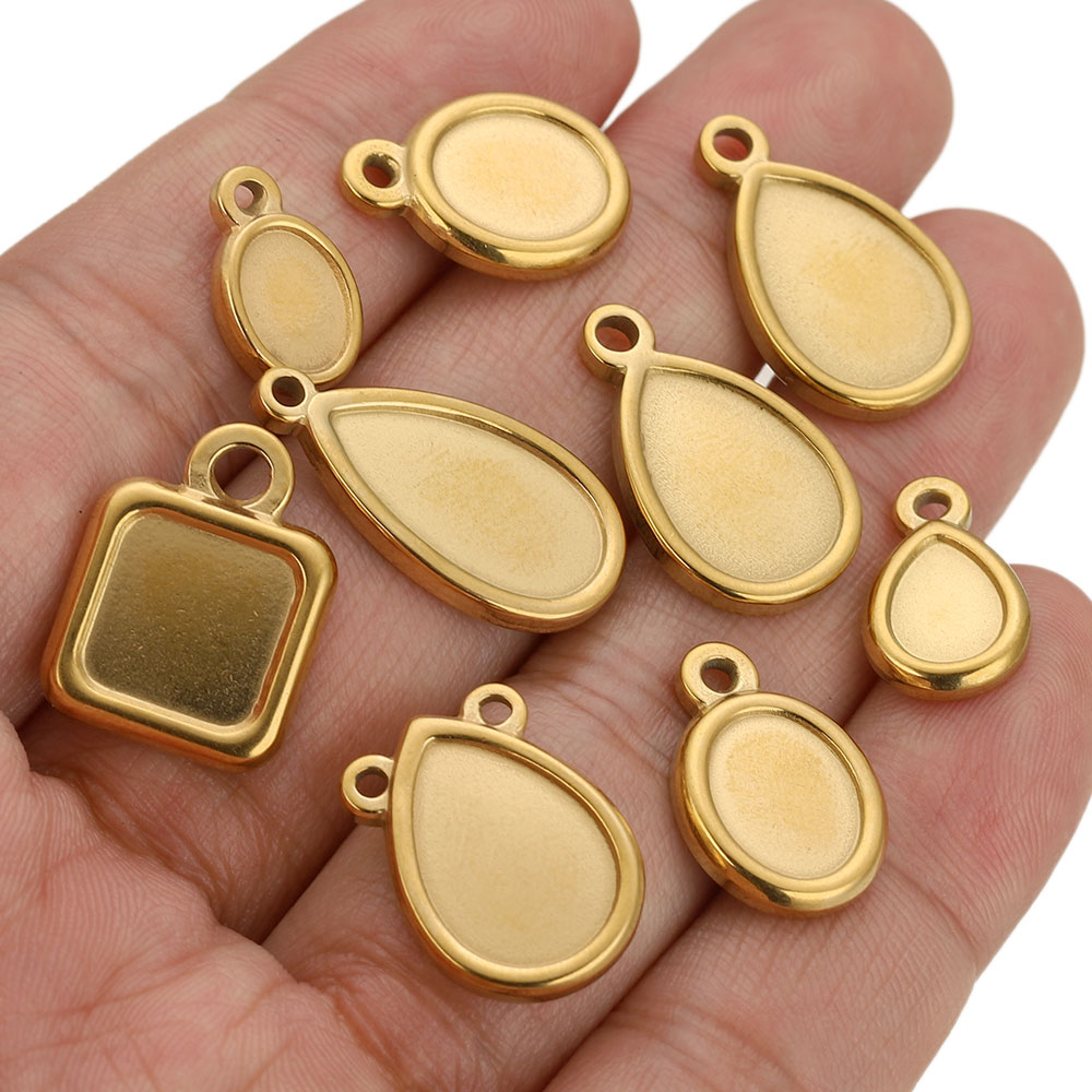 5 adet Paslanmaz Çelik Kare Da - Bezels Pendant Resin incelemesi ve fiyatı
