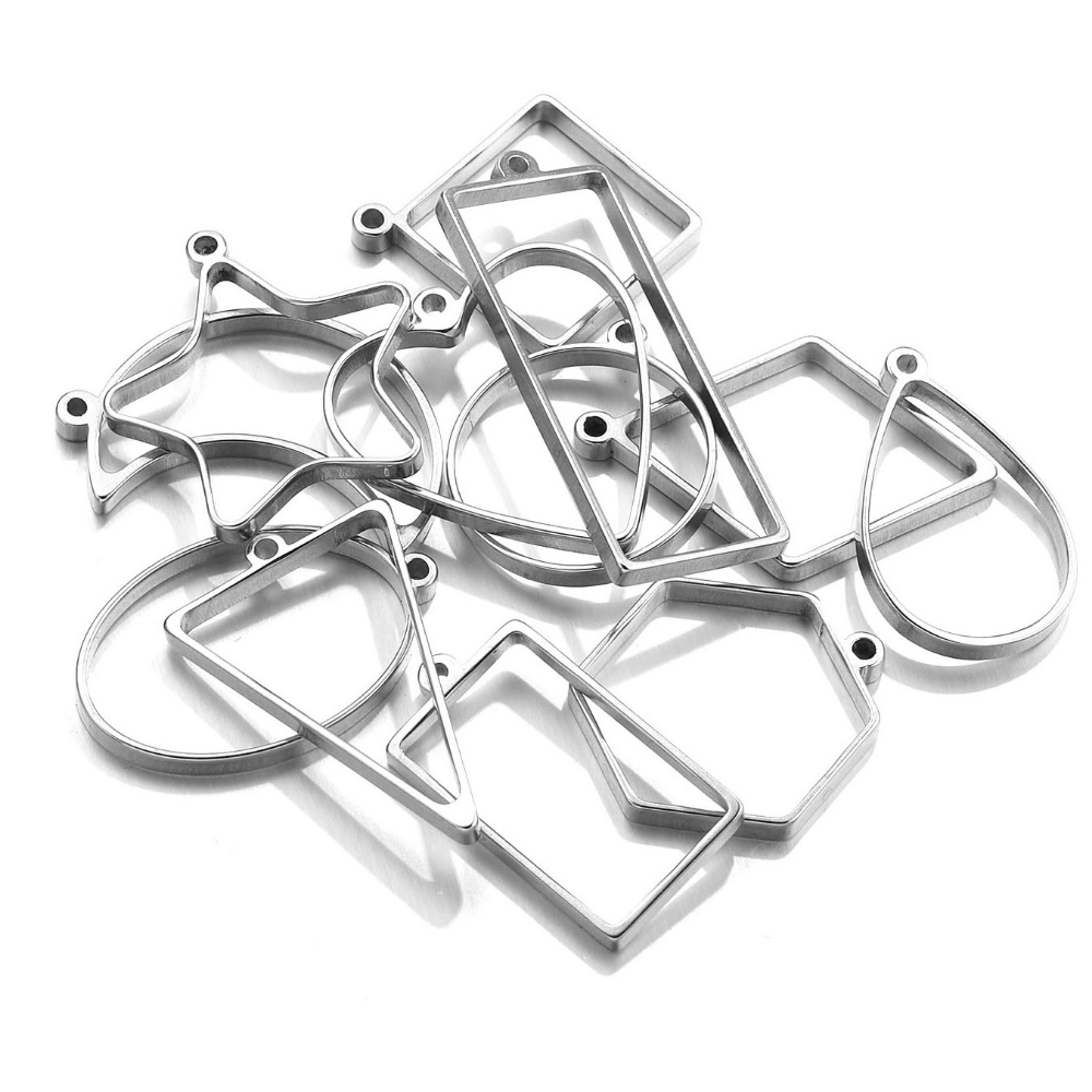 10 adet Paslanmaz Çelik Hiçbir - Bezels Pendant Resin incelemesi ve fiyatı