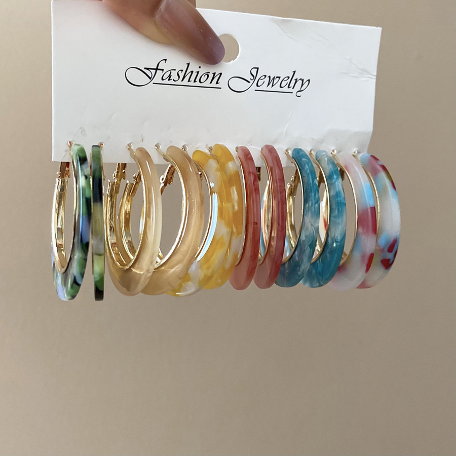 Moda Büyük Daire Akrilik küpe  - Resin Art Ring incelemesi ve fiyatı