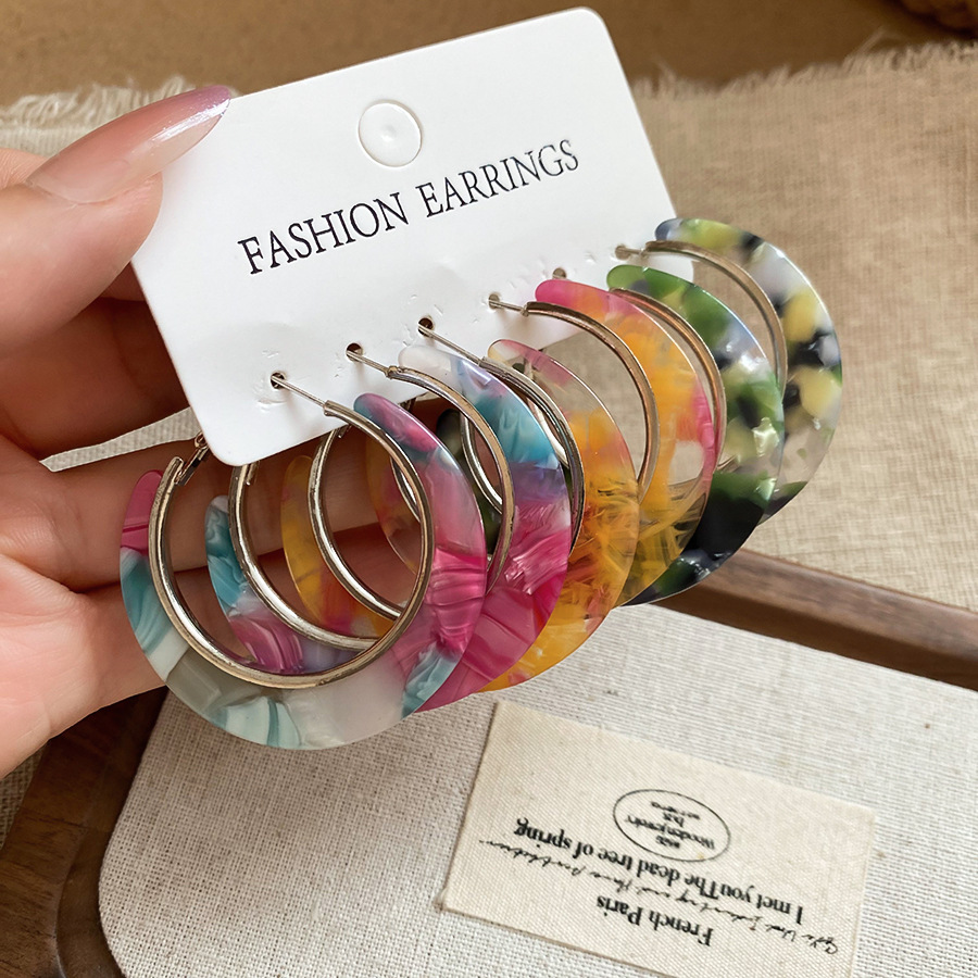 Moda Büyük Daire Akrilik küpe  - Resin Art Ring incelemesi ve fiyatı