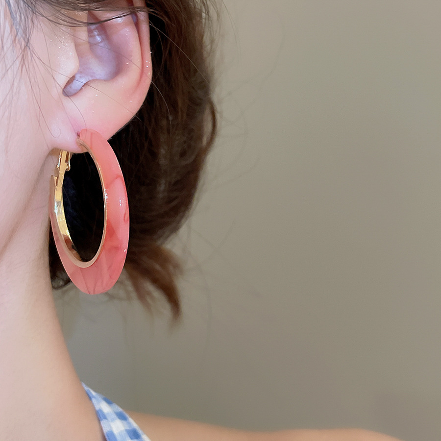 Moda Büyük Daire Akrilik küpe  - Resin Art Ring incelemesi ve fiyatı