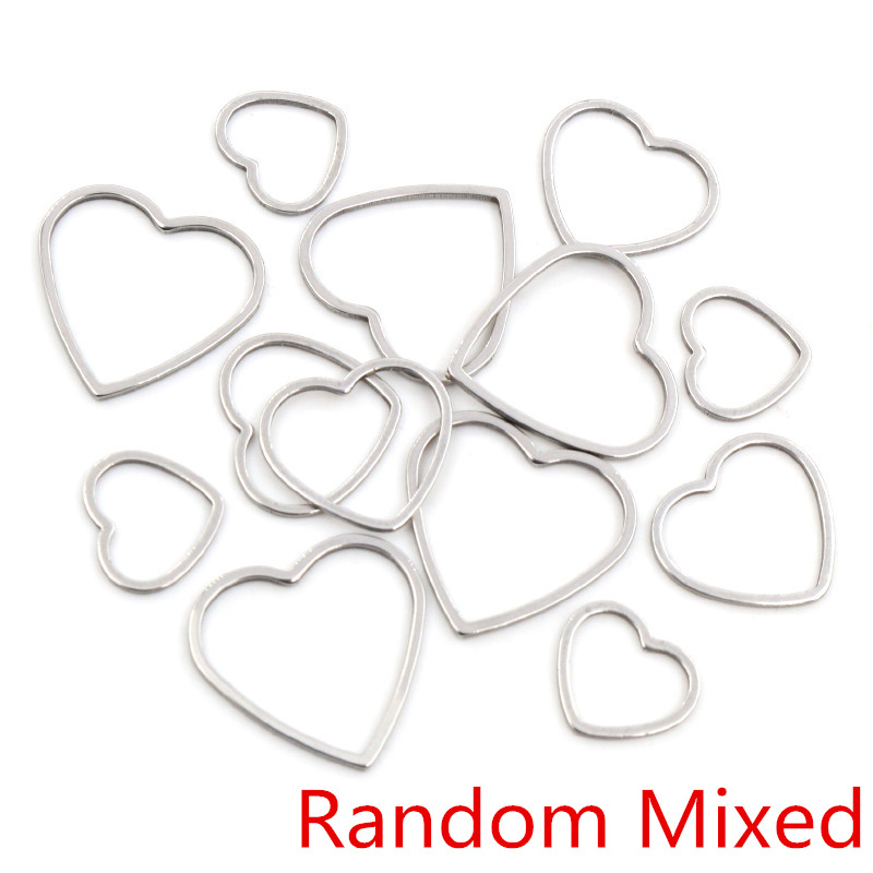 20pcs kalp Charm altın paslanm - Bezels Pendant Resin incelemesi ve fiyatı